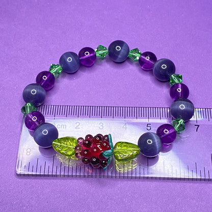 Concord Grape Fruit lovers bracelet, Elastic