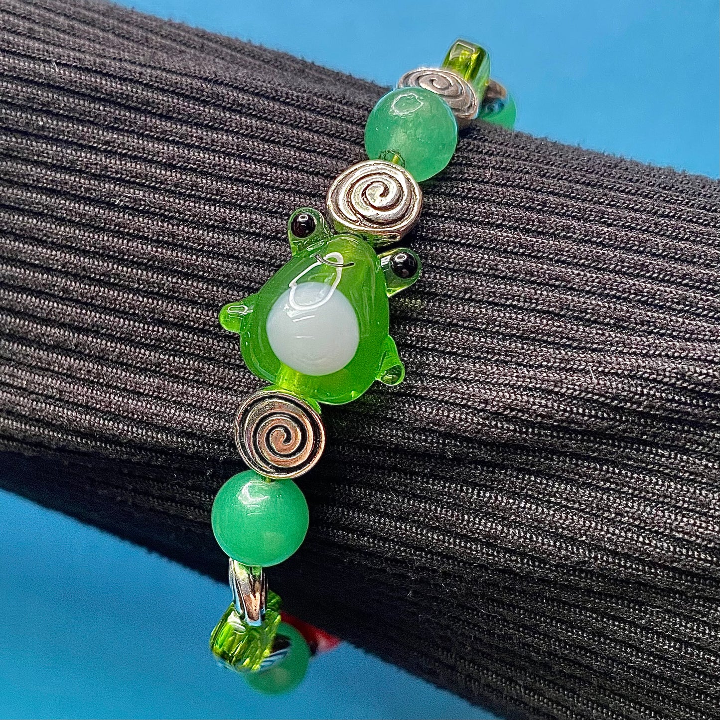 Froggy pond mushroom bracelet