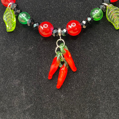 Hot paprika pepper charm necklace