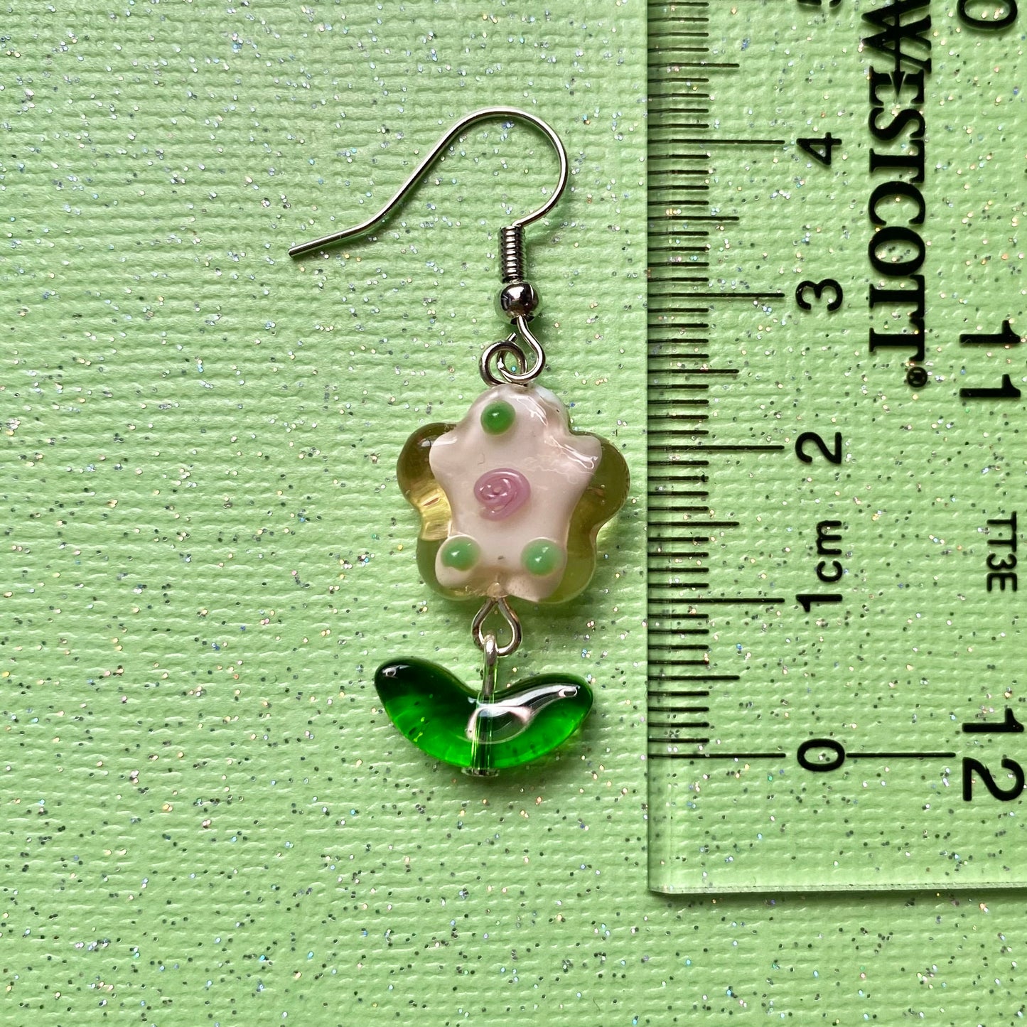 Pretty Pink flower fairy earrings