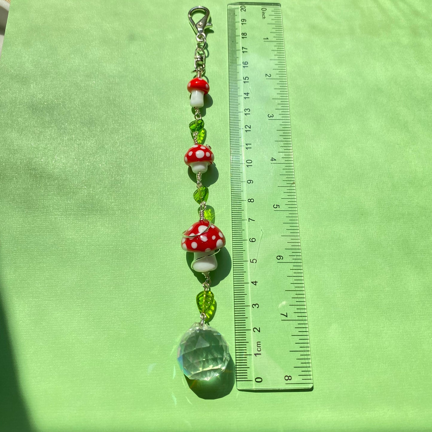 Red mushroom forest fairy sun catcher