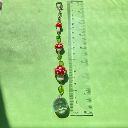 Red mushroom forest fairy sun catcher