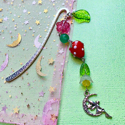 Garden fairy silver hook bookmark