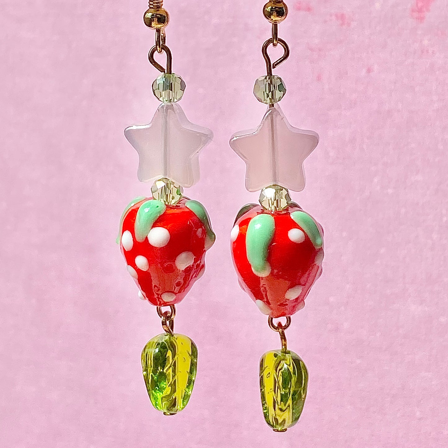 Cute Star Strawberry Earrings
