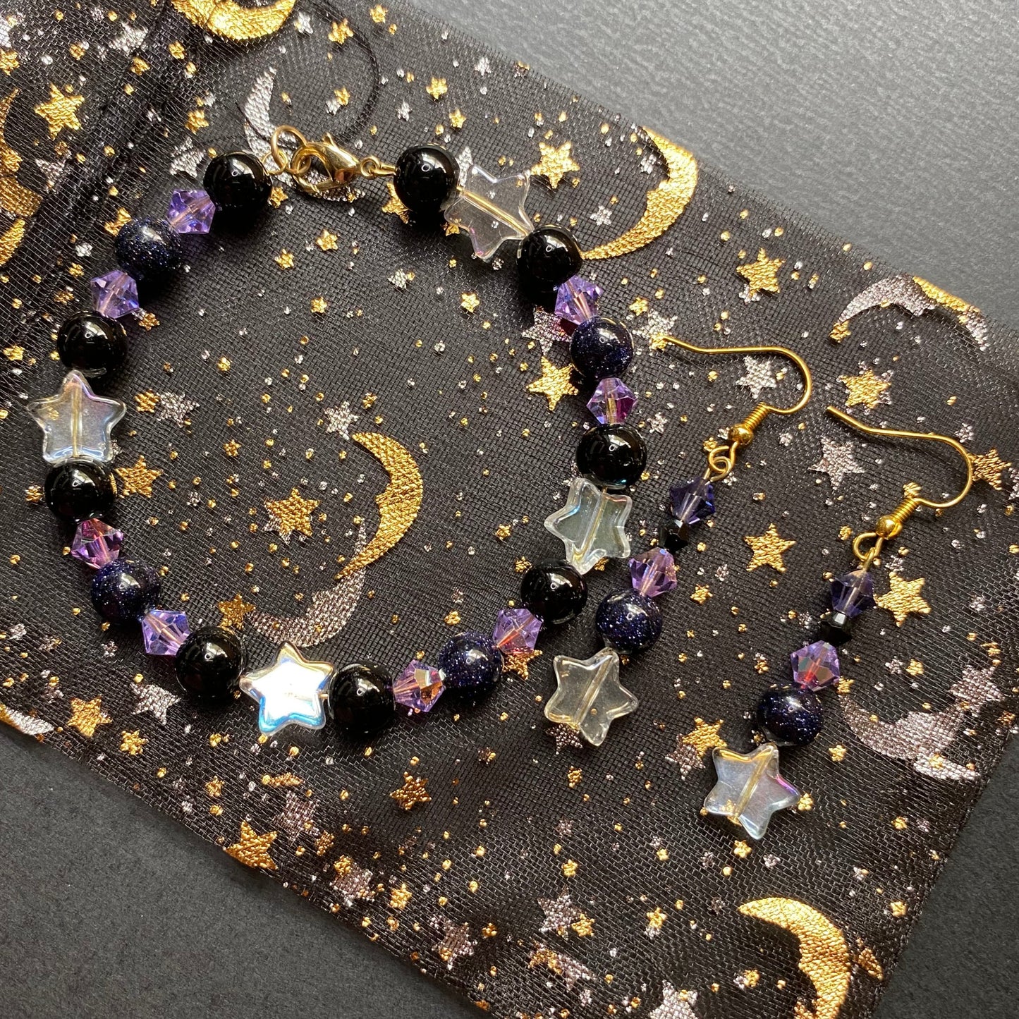 Minecraft Endermen inspired Bracelet, earrings are optional