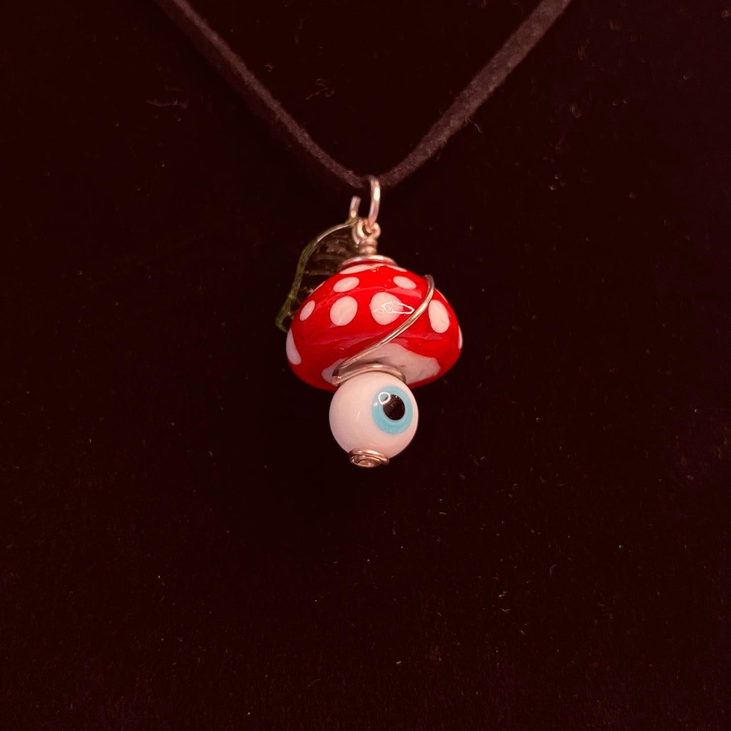 Trippy Toadstool pendant and earring set silver