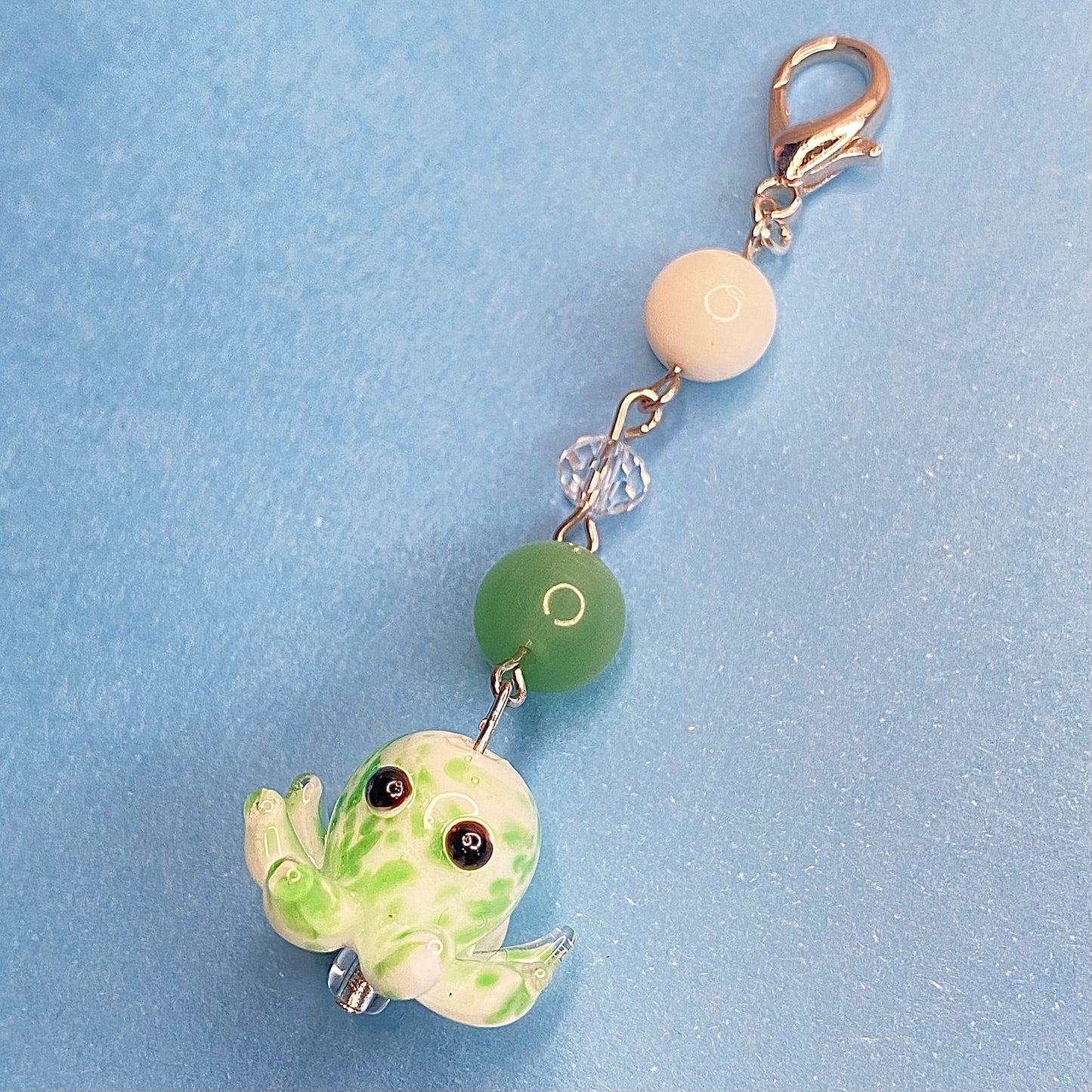 Green or blue deep sea octopus keychains, Silver