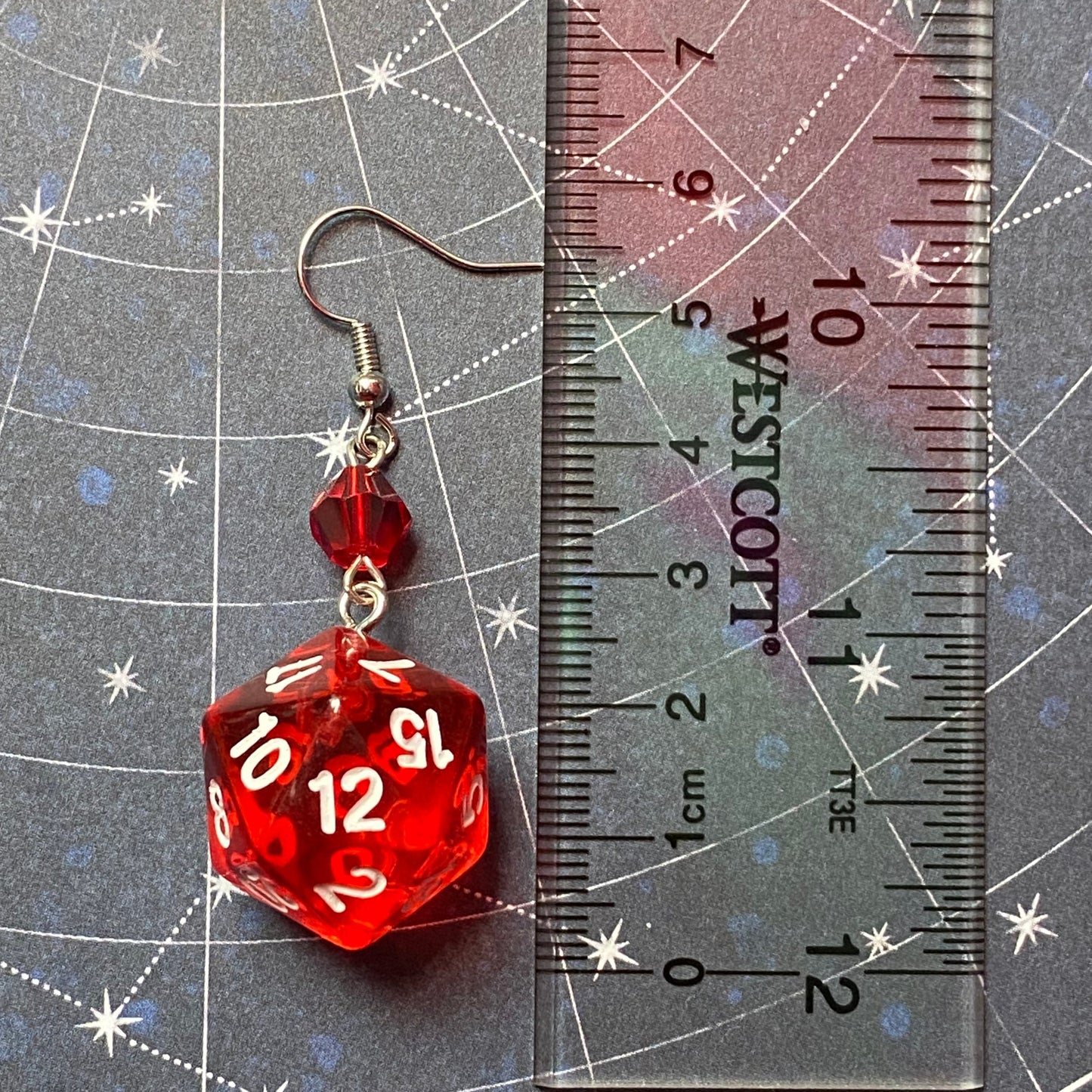DND Dangle D20 Dice Earrings - Stanima, Health, Magic