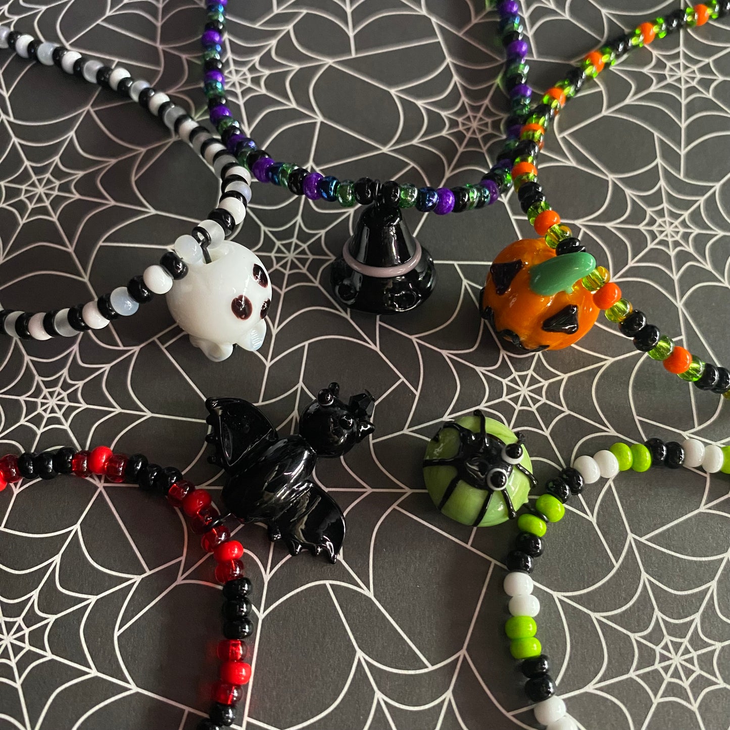 Spooky Halloween party necklaces