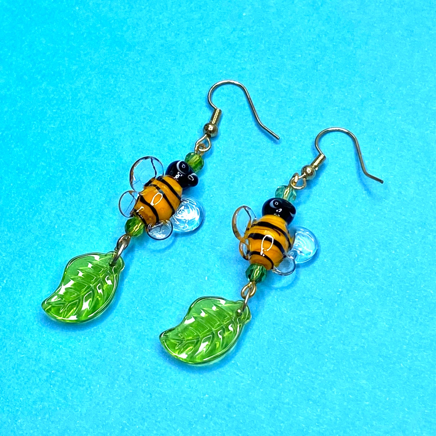 Honey time cutesy bumble bee earrings