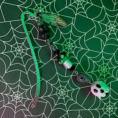 Beetlejuice inspired silver bookmark