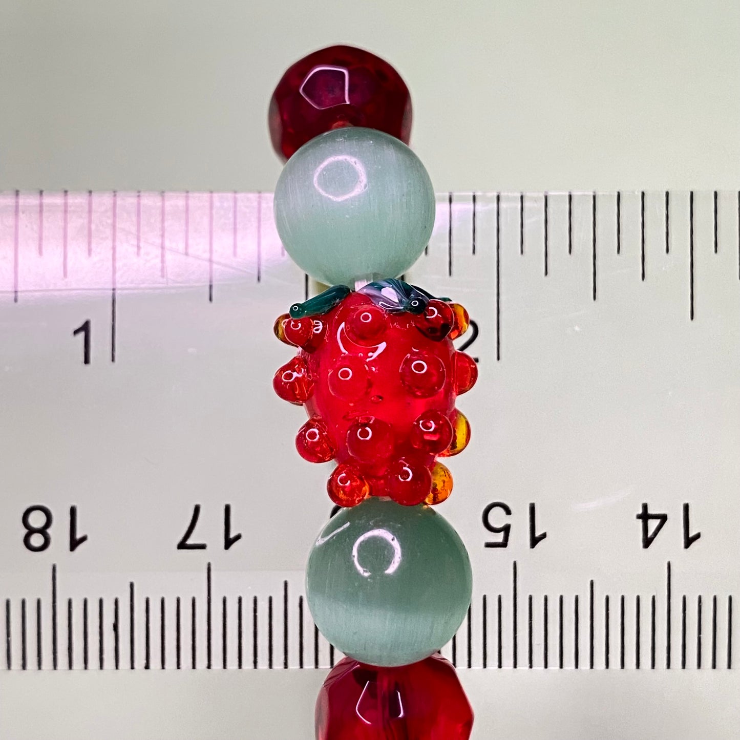 Tart Raspberry Fruit lovers bracelet, Elastic