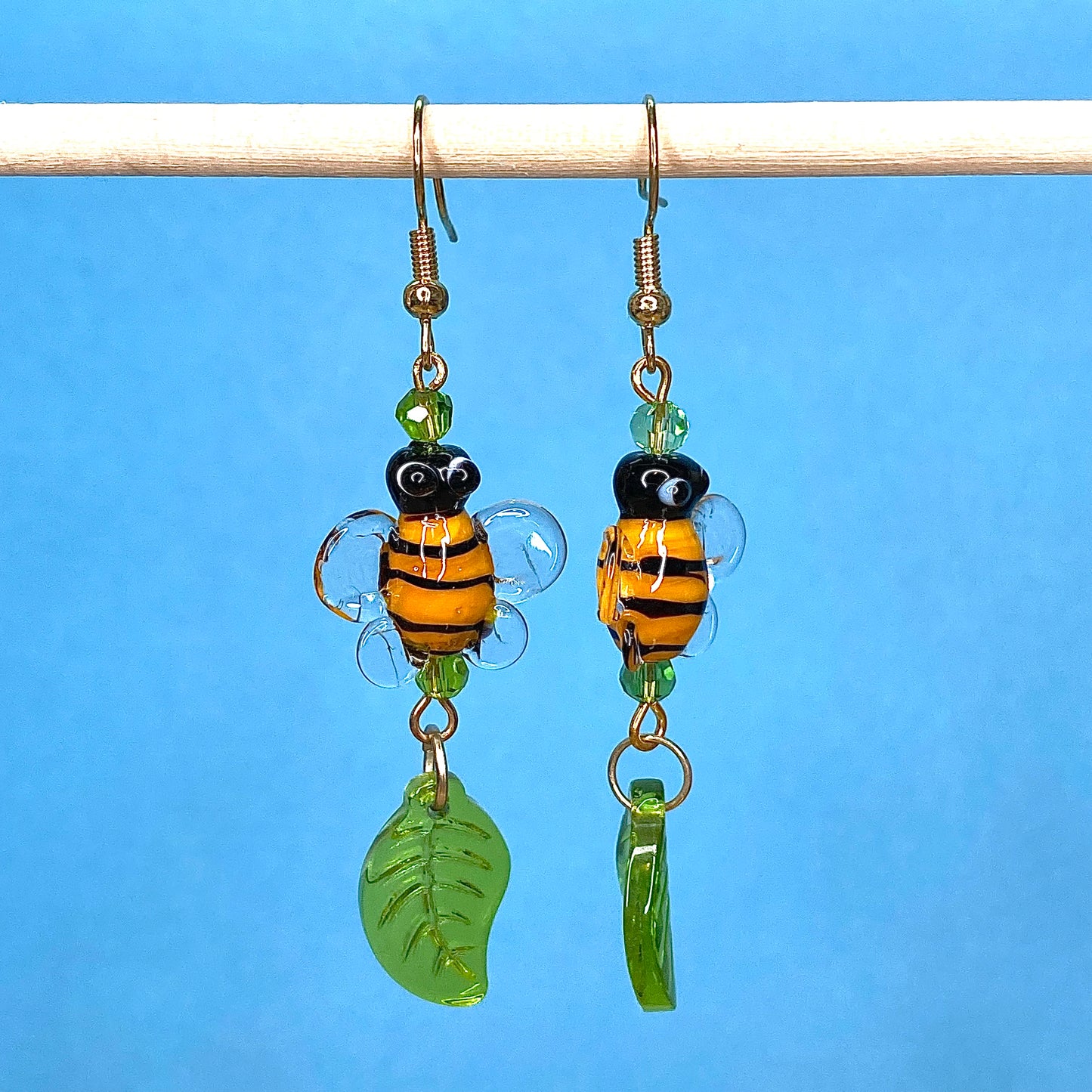 Honey time cutesy bumble bee earrings