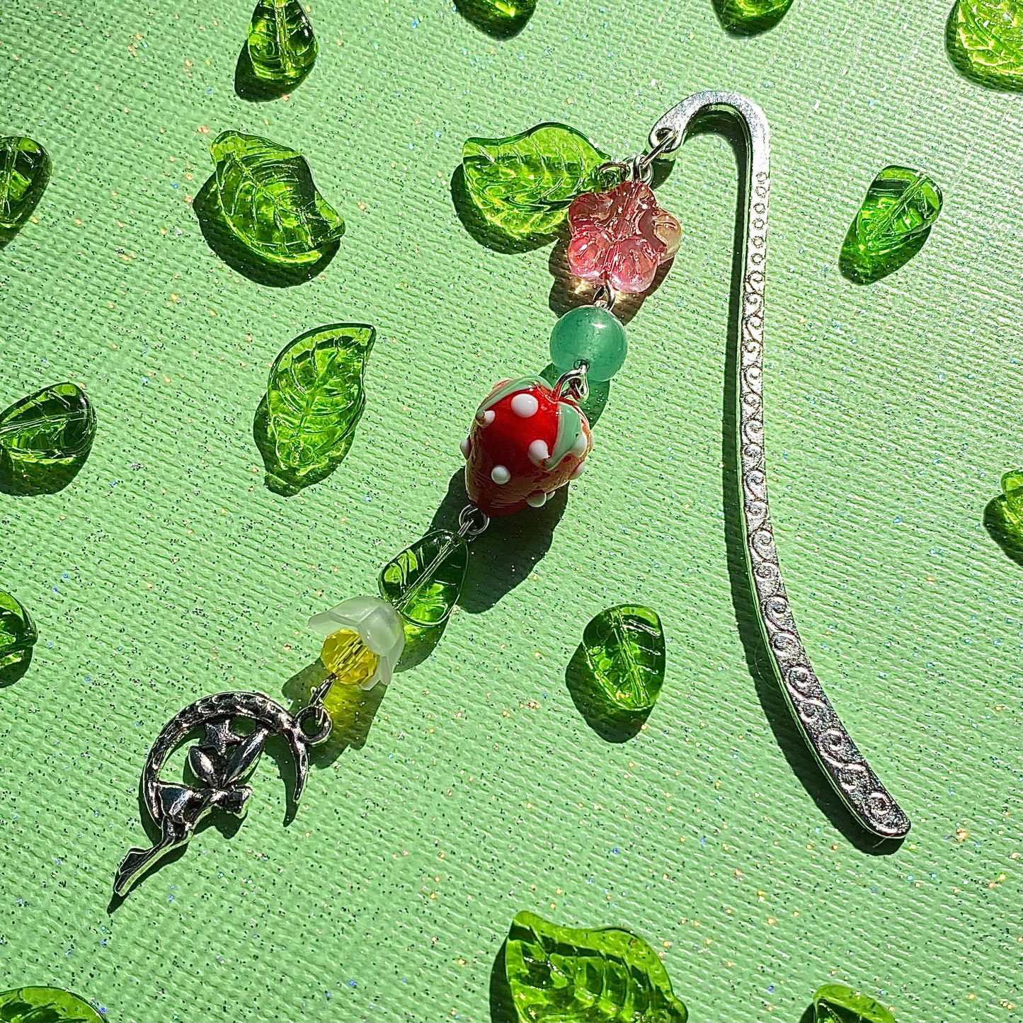 Garden fairy silver hook bookmark