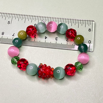Tart Raspberry Fruit lovers bracelet, Elastic