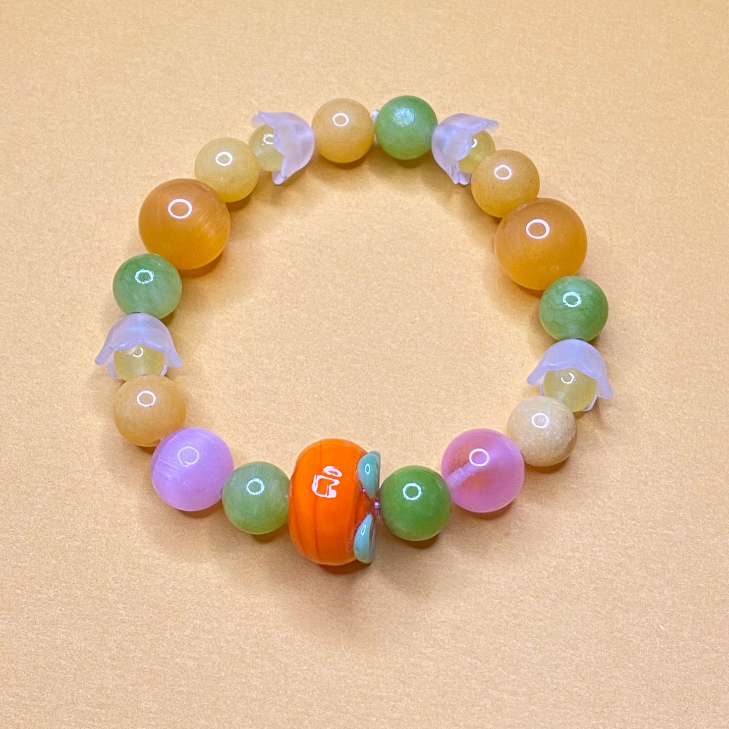 Orange Blossom fruit lovers bracelet, Elastic