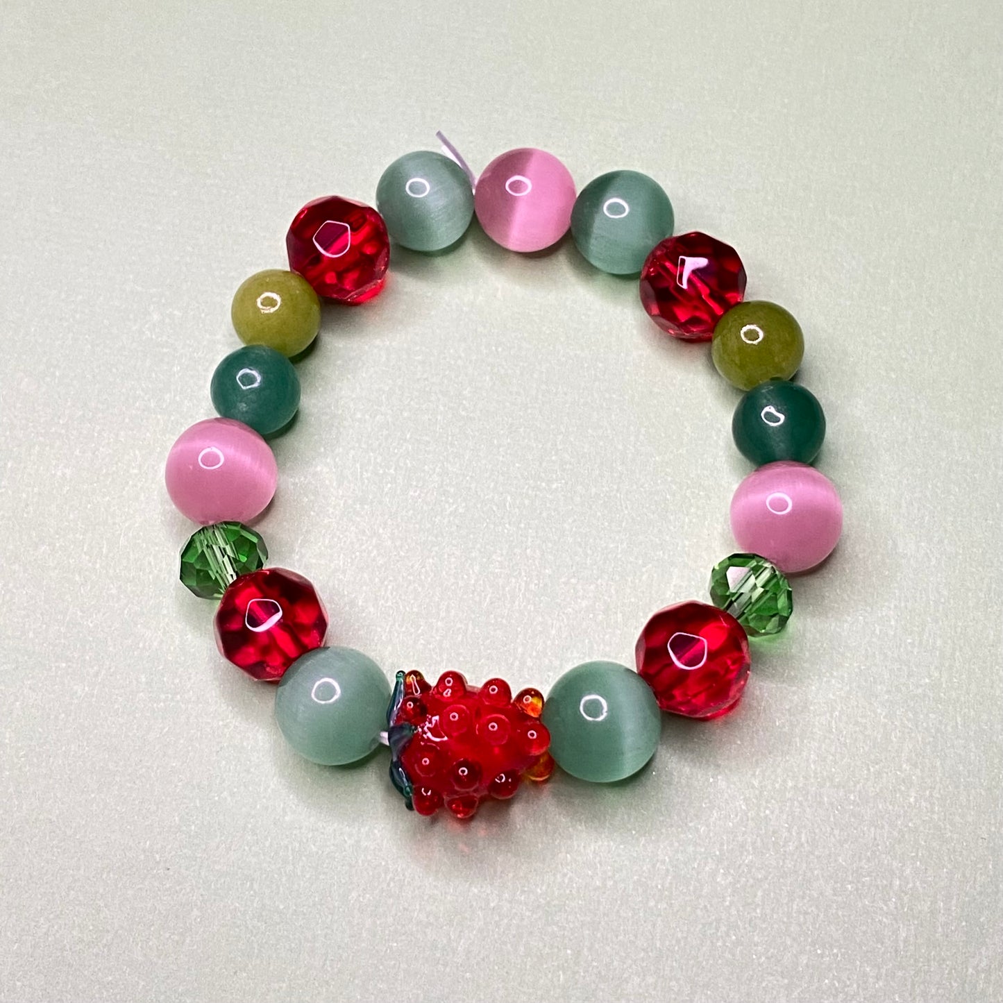 Tart Raspberry Fruit lovers bracelet, Elastic