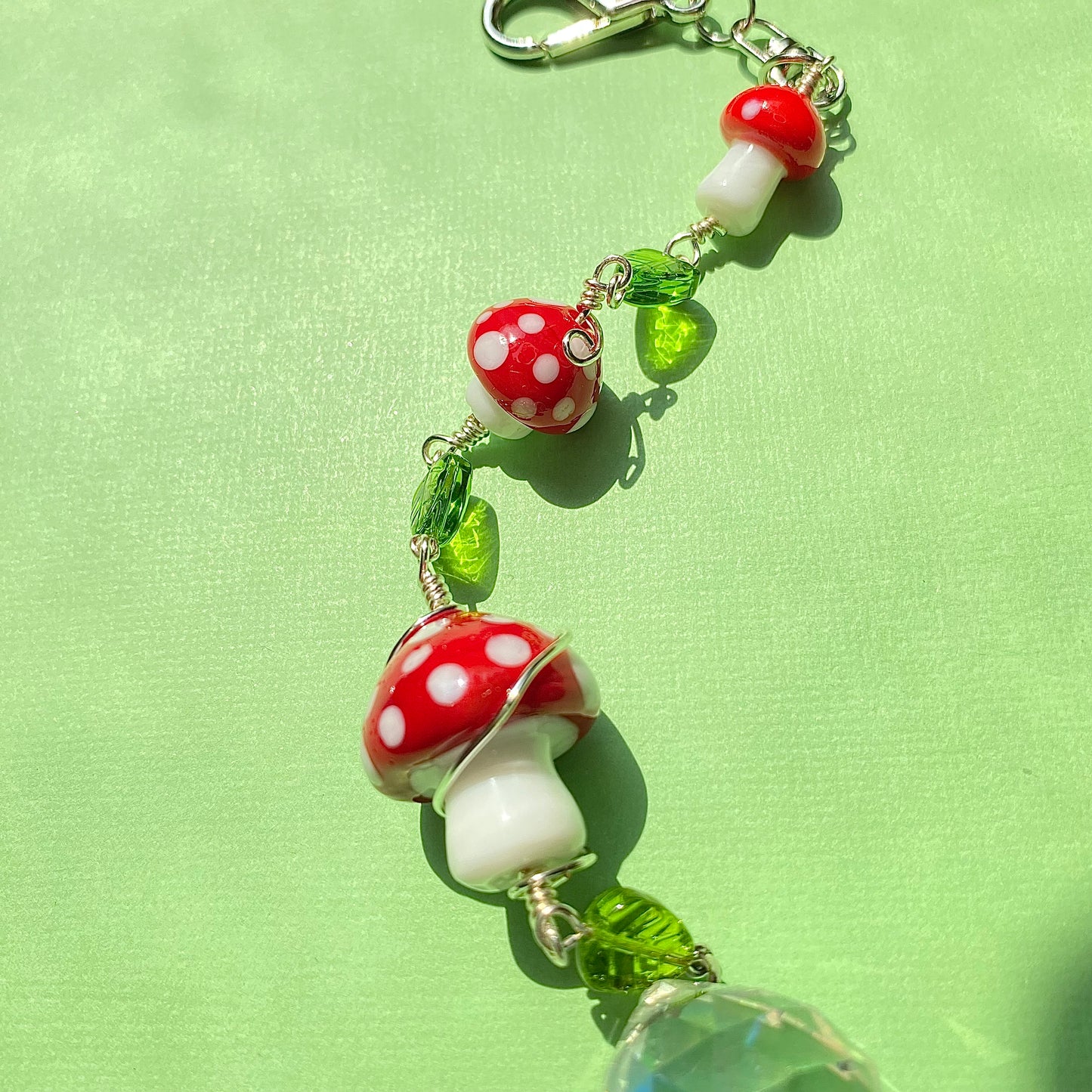 Red mushroom forest fairy sun catcher