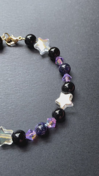 Minecraft Endermen inspired Bracelet, earrings are optional