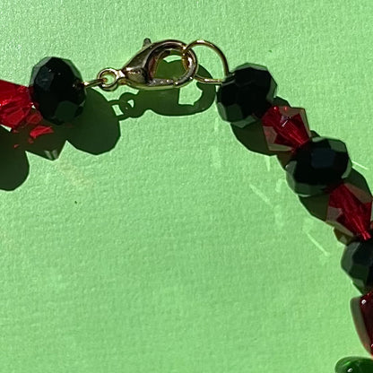 Loving ladybug bead bangle bracelet