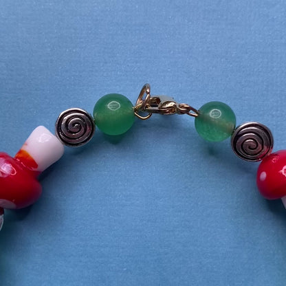 Froggy pond mushroom bracelet